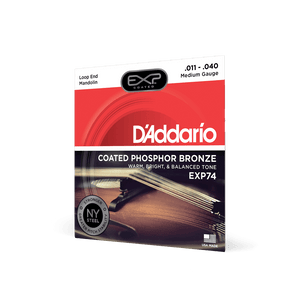 D'Addario EXP74 11-40 Medium, Coated Phosphor Bronze, Mandolin