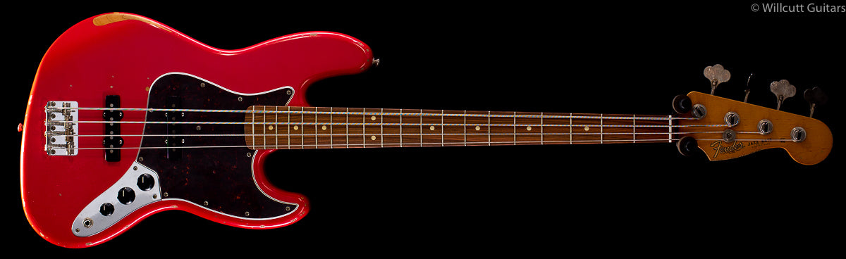 Fender jazz bass road deals worn fiesta red