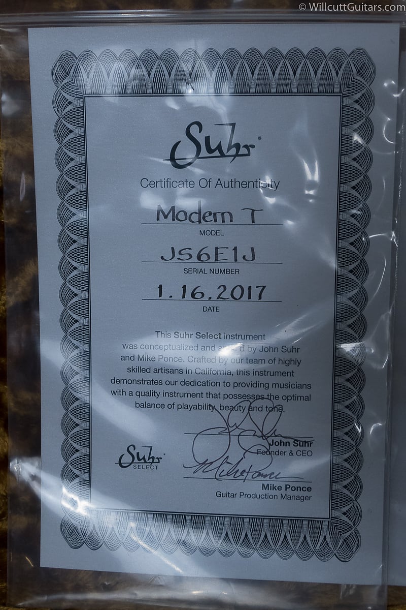 Suhr® Modern T Quilted Maple Top Bengal Burst USED (61)