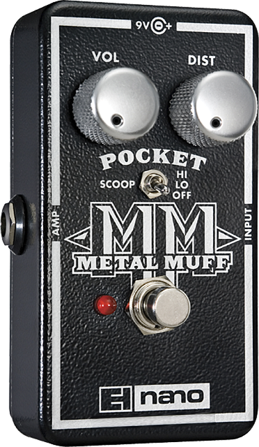 metal muff pedal Electro-Harmonix Nano Pocket Metal Muff Distortion Guitar Effects Pedal Regular 194744041327