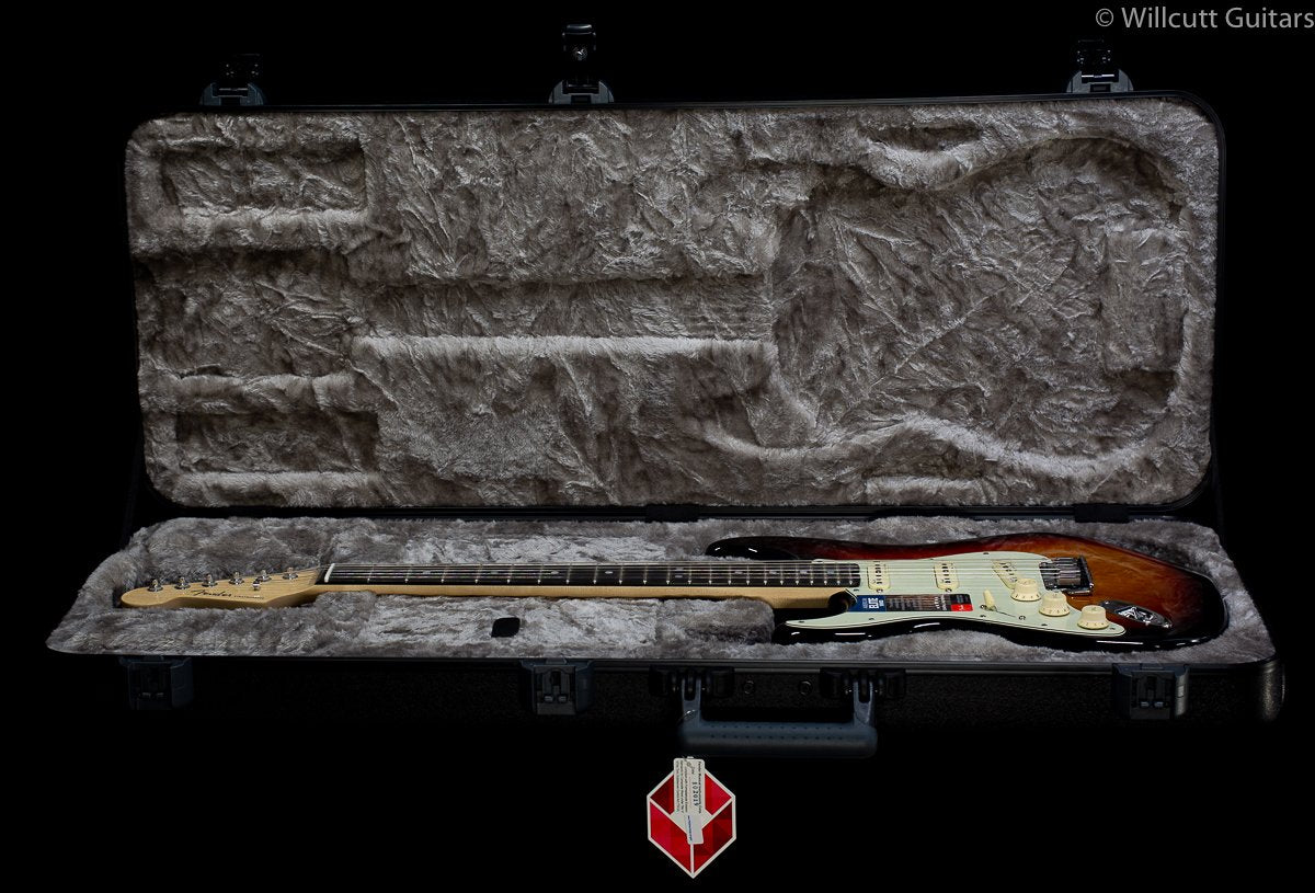 Fender American Elite Stratocaster 3-Tone Sunburst Ebony Lefty