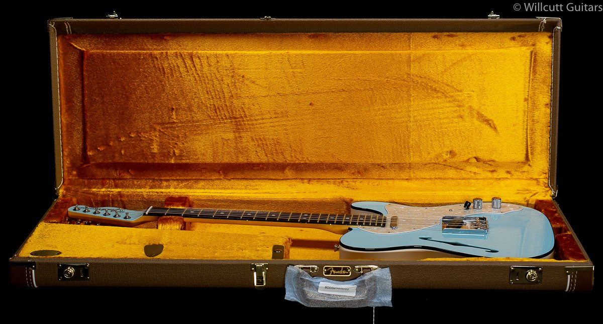Fender FSR Two-Tone Tele Thinline Daphne Blue Ebony (163)