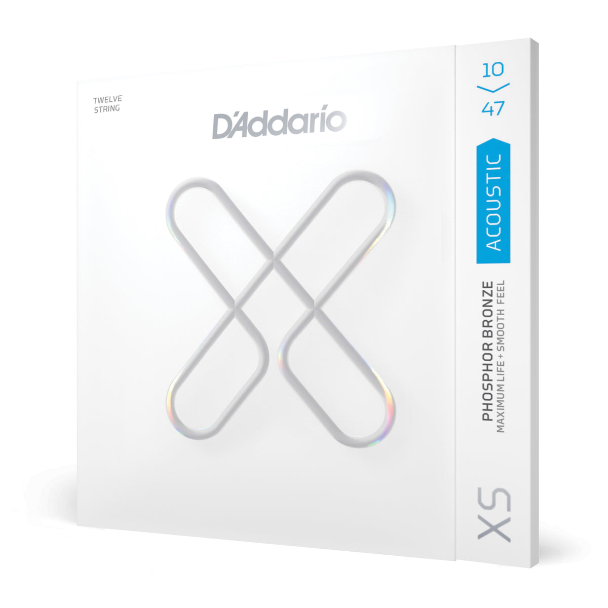 D'Addario XSAPB1047-12 10-47 12-String Extra Light, XS Coated Phosphor Bronze