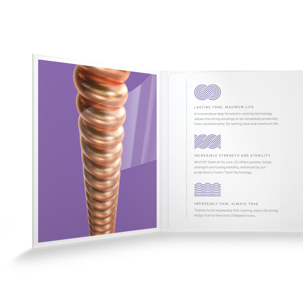 D'Addario XSAPB1152 11-52 Custom Light, XS Coated Phosphor Bronze